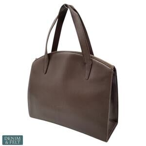 Gucci Vintage Brown Leather Satchel Handbag Top Handle Purse/Tote/Bag Italy